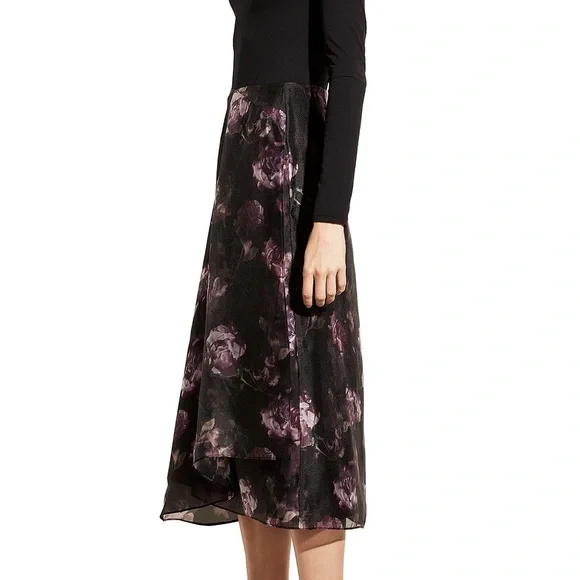 Vince Night Garden Handkerchief Drape Skirt - Picture 9 of 16